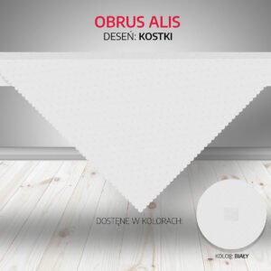 Obrus ALIS 80x80 Biały Kostka (promocja)