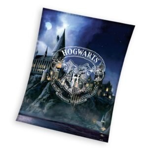 Koc polarowy 130x170 Harry Potter zamek (coral)