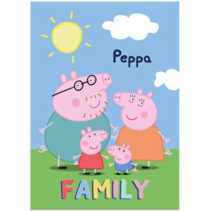 Koc polarowy 100x140 Świnka Peppa family