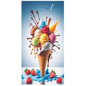 Ręcznik plażowy mikrofibra 100x180 Deser Lodowy