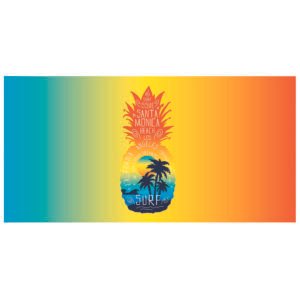 Ręcznik plażowy mikrofibra 100x180 Ananas