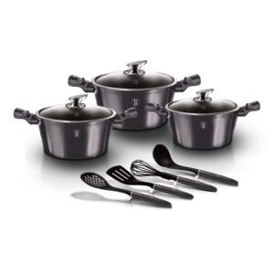 10 dalių virtuvės reikmenų rinkinys Berlinger Haus BH 6919 Metallic Line Carbon Pro Edition