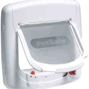 "Altranet PetSafe" magnetinės katės durelės su 4 parinktimis "Deluxe 400", baltos spalvos