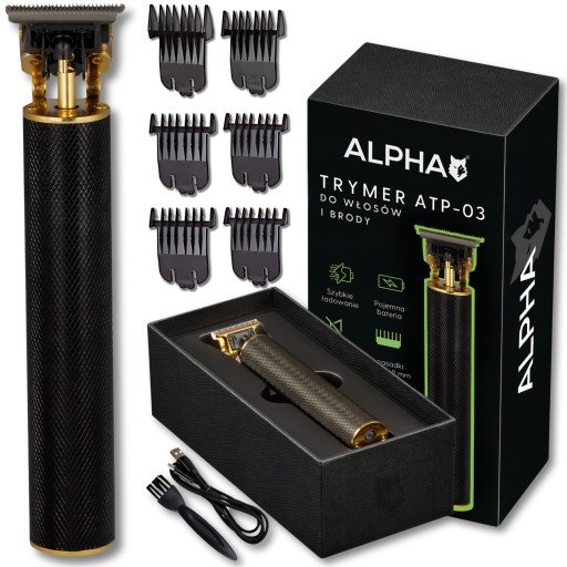 "Alpha ATP-03" plaukų kirpimo mašinėlė juoda