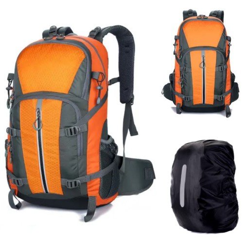Žygių kuprinė 40L Traper 2 ORANGE trekingo kuprinė sportinė kuprinė