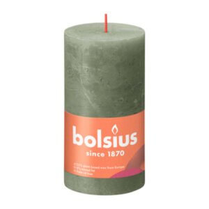 Žvakė Rustic 13 cm žalia