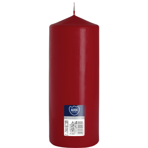 Žvakė Walec Bispol Aura 90H 20Cm Sw80/200 Burgund