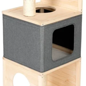zooplus Exclusive Kubistinis kačių namelis - D x Š x V: 40 x 40 x 96 cm